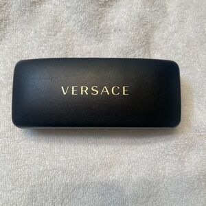 Versace Black and Gold Eyeglass Case